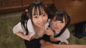 【新作 エロ動画】生意気なメスガキ姉妹が僕の精子を搾り取ってくれた。【DUGA】