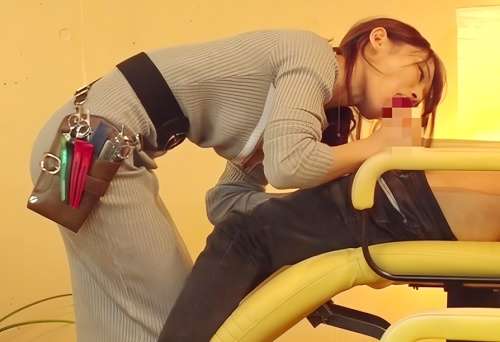 美容室ギャル》「射精できるんでしょ？♥"巨乳のスレンダー美女が、人目を忍んでこっそり卑猥な行為を楽しむ。【エロ動画 天鹿】