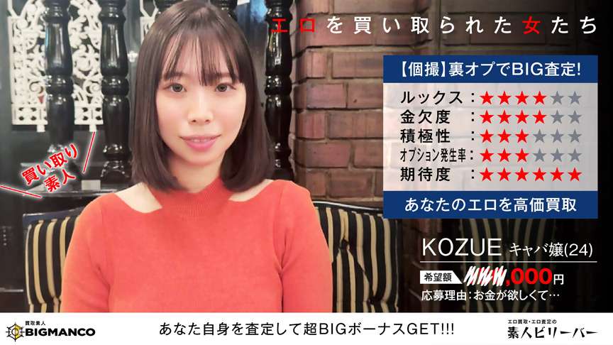 【新作 エロ動画】素人コズエの買い付け【DUGA】