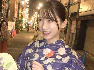 ＜素人ナンパ企画＞可愛い☆美乳で美尻！綺麗なお姉さんの浴衣から柔らかそうな美巨乳！手マンで潮吹き＆完全着衣のままセックス！【エロ動画 天鹿】