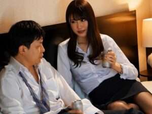 出張先で処女の部下にフェラチオをする女上司…。酔いとからかいに誘惑され、おねだりされ、朝までピストンされ…。【エロ動画 天鹿】