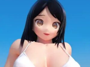 巨乳水着美女との野外プレイ3D動画【アダルト動画3DCGフェラチオおっぱい剃毛ビキニ海】。【エロ動画 天鹿】