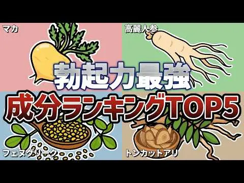 【ランク別】最強の勃起力成分ランキングTOP５