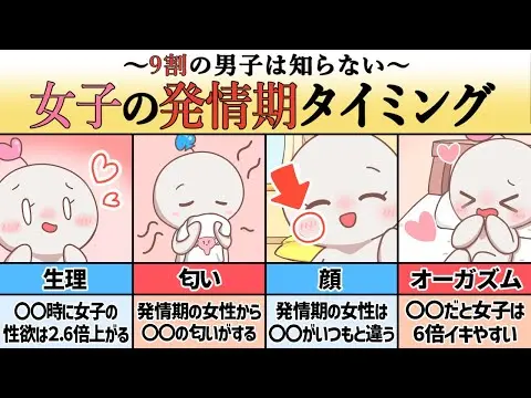 【2025年 性 教育 おすすめ】　【発情期】女子がしたくてたまらなくなる時期７選