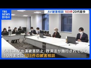 AVの被害相談103件・20代最多 政府、AV新法施行後初めて公表｜TBS NEWS DIG